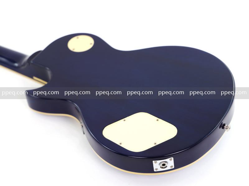 LP Style Electric Guitar with Modern Headstock & Blue Gloss Finish (YMZ-268)