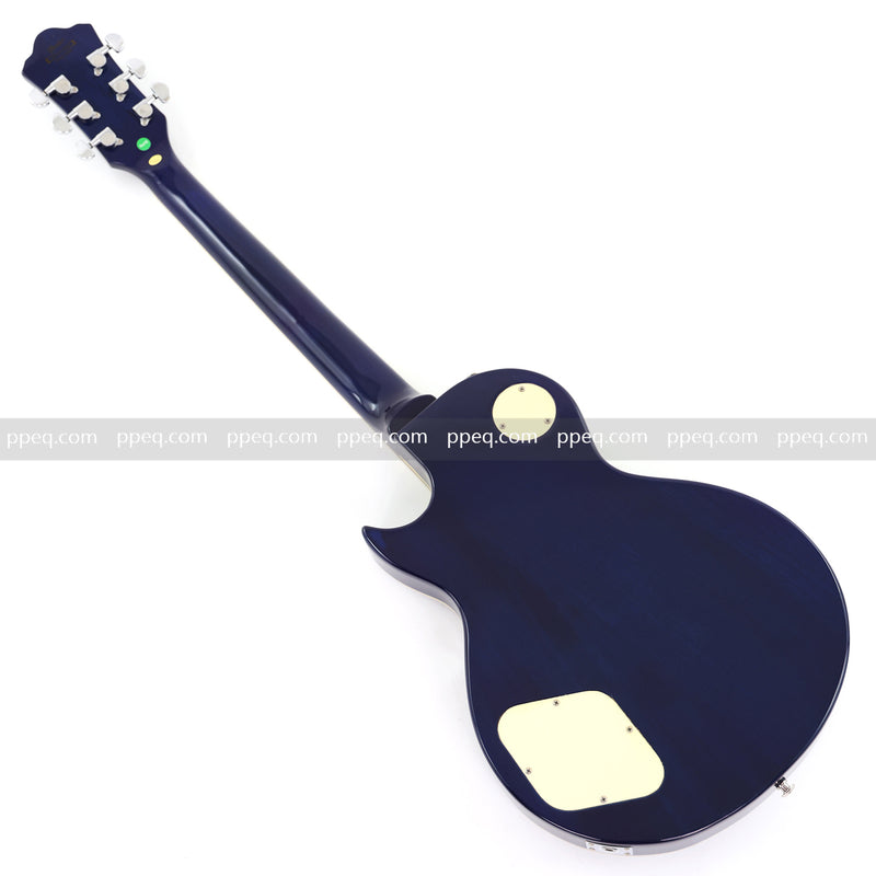 LP Style Electric Guitar with Modern Headstock & Blue Gloss Finish (YMZ-268)