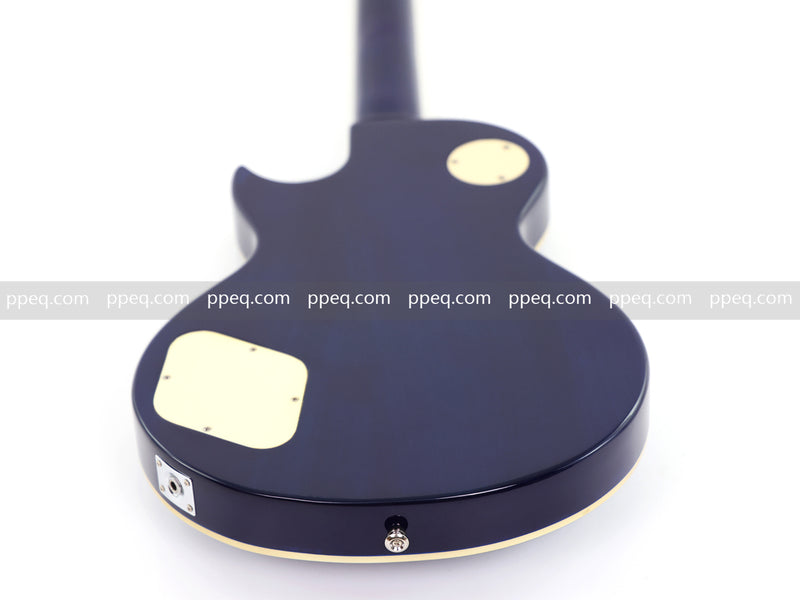 LP Style Electric Guitar with Modern Headstock & Blue Gloss Finish (YMZ-268)
