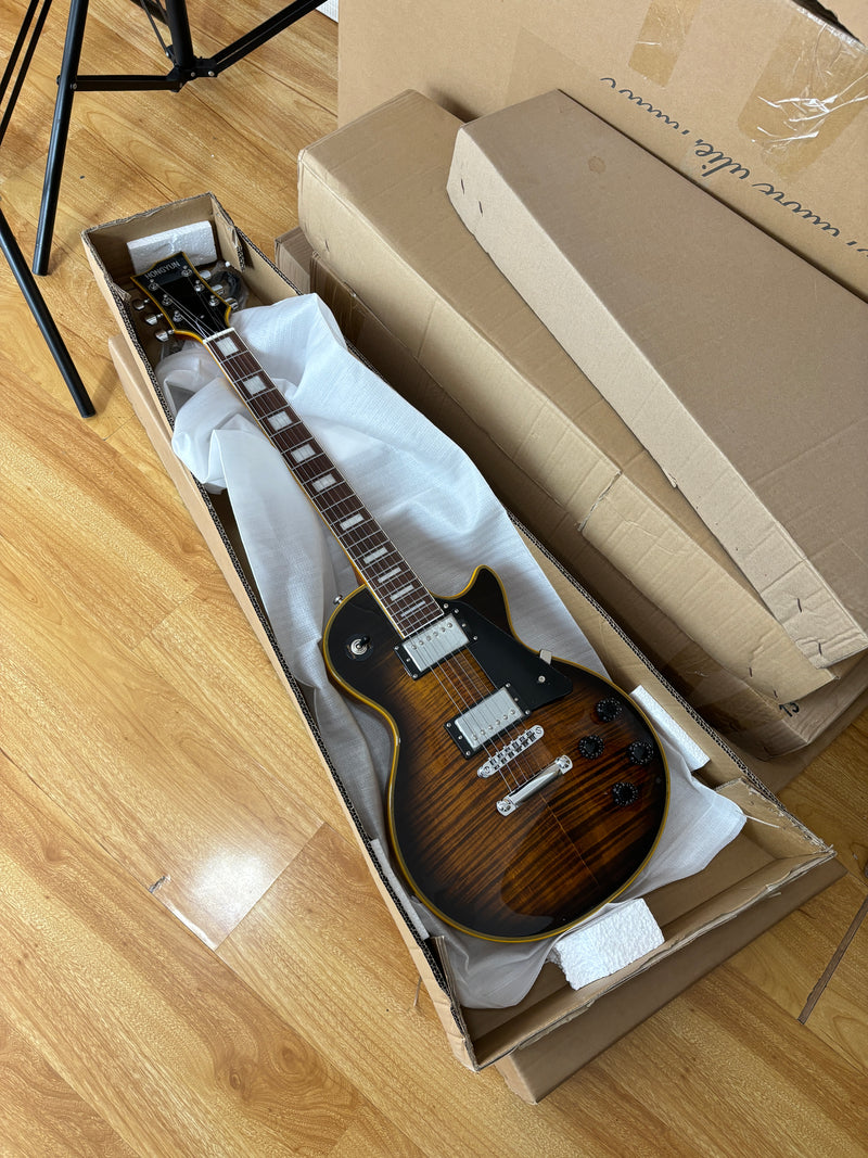 LP Custom Style Electric Guitar with AAA Flamed Maple Veneer Top (HY-2539)