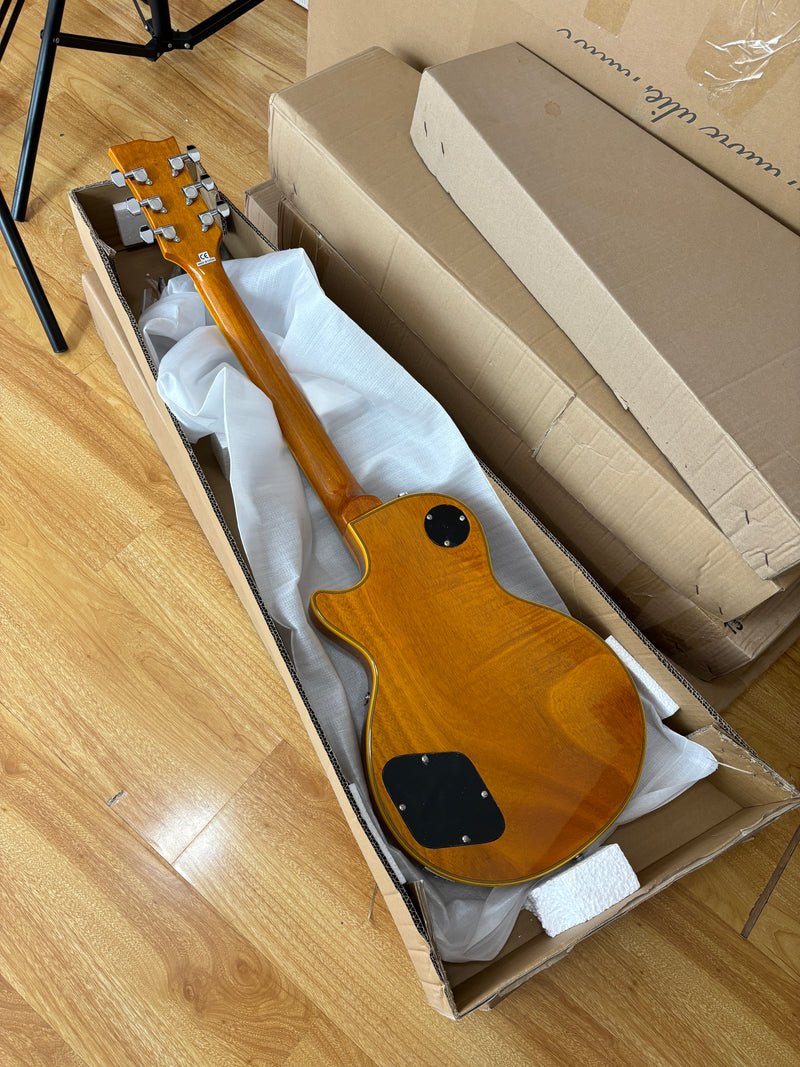 LP Custom Style Electric Guitar with AAA Flamed Maple Veneer Top (HY-2539)