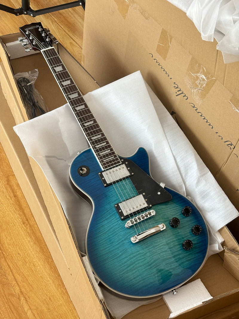 LP Standard Style Electric Guitar with AAA Flamed Maple Veneer Top (HY-2535)