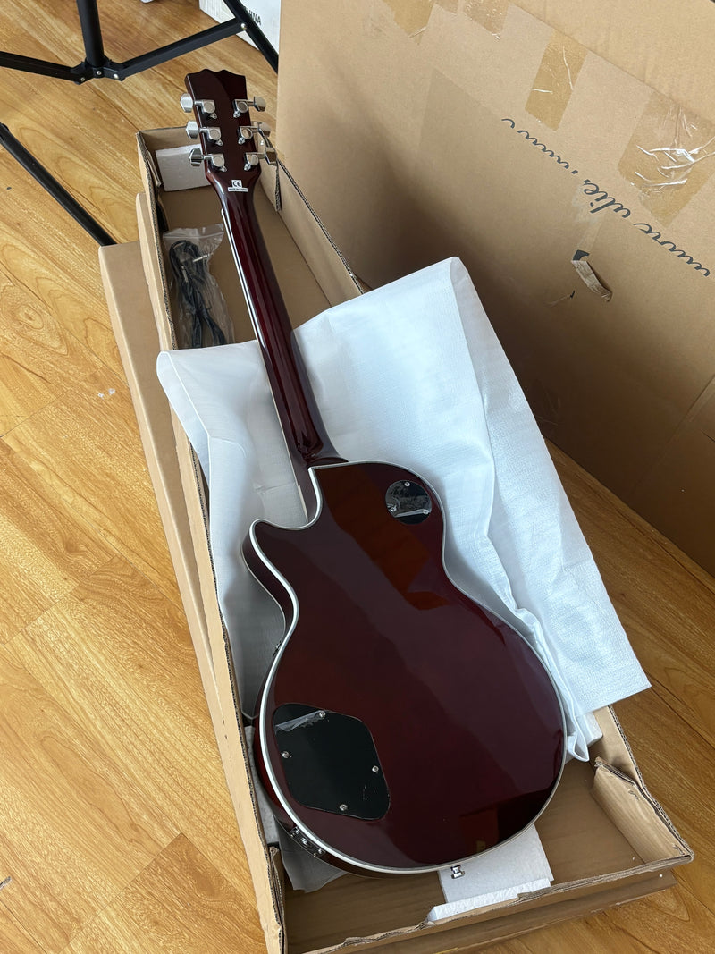 LP Standard Style Electric Guitar with AAA Flamed Maple Veneer Top (HY-2535)