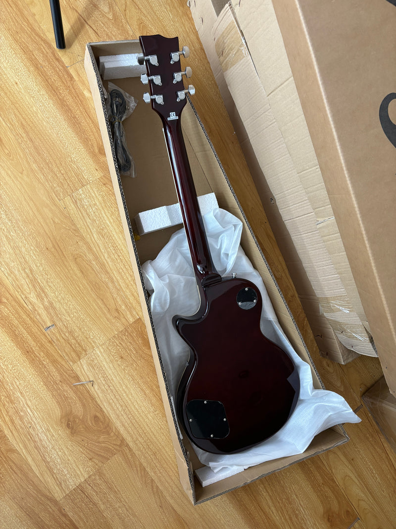 LP Standard Style Electric Guitar with AA Flamed Maple Veneer Top (HY-2540)