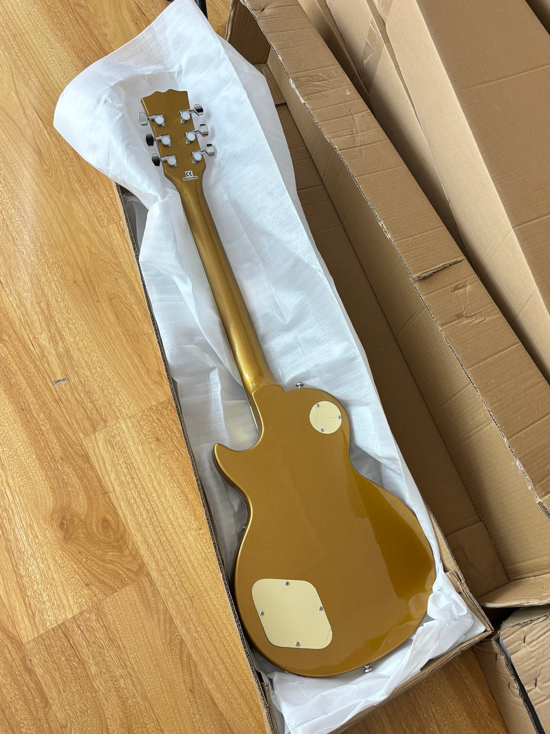 LP Standard Style Electric Guitar with Gloss Gold Metallic Finish (HY-2520)
