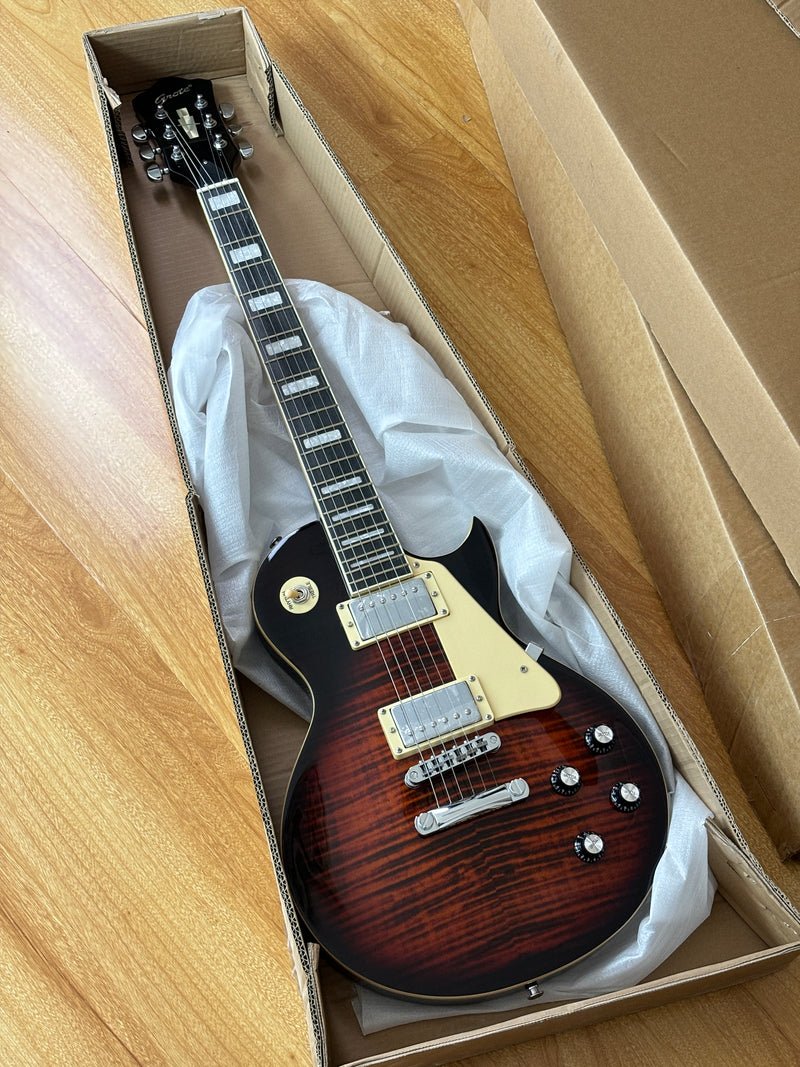 LP Standard Style Electric Guitar with Modern Headstock & Gloss Finish (YMZ-024X)