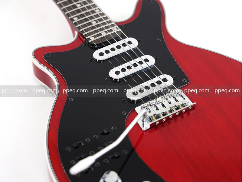 Left-Handed Brian May Red Special Style Electric Guitar (PLG-519)