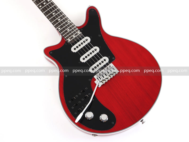 Left-Handed Brian May Red Special Style Electric Guitar (PLG-519)