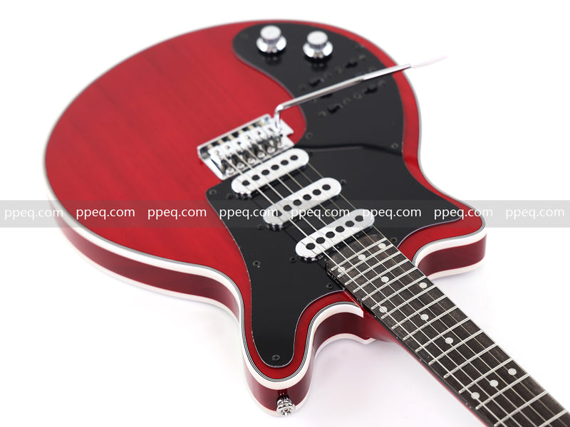 Left-Handed Brian May Red Special Style Electric Guitar (PLG-519)