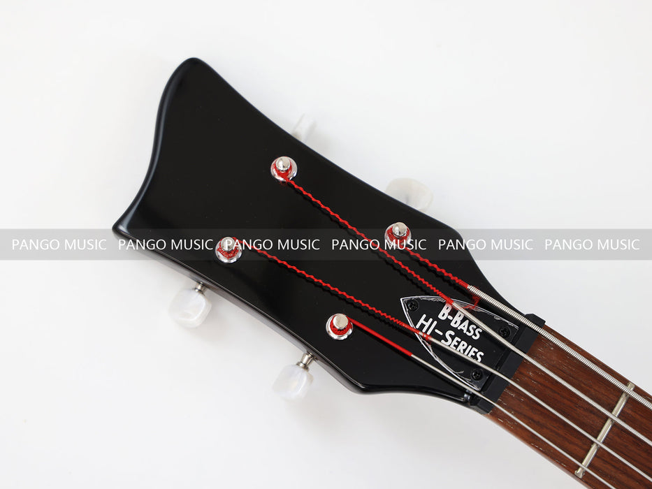 Left Hand 4 Strings Semi Hollow Violin Electric Bass Guitar (PHF-127)