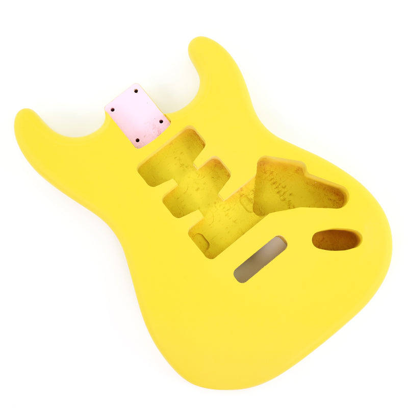 Lightweight Paulownia ST-Style Guitar Body with Matte Cream Yellow Finish (STB-104)