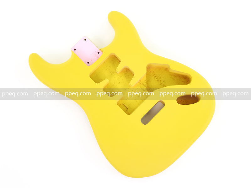 Lightweight Paulownia ST-Style Guitar Body with Matte Cream Yellow Finish (STB-104)