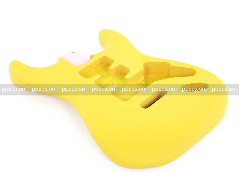 Lightweight Paulownia ST-Style Guitar Body with Matte Cream Yellow Finish (STB-104)