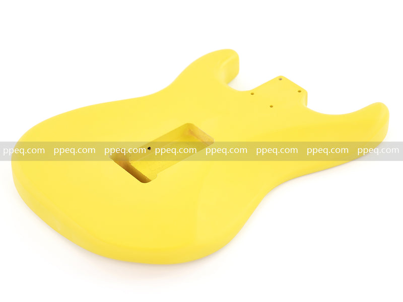 Lightweight Paulownia ST-Style Guitar Body with Matte Cream Yellow Finish (STB-104)