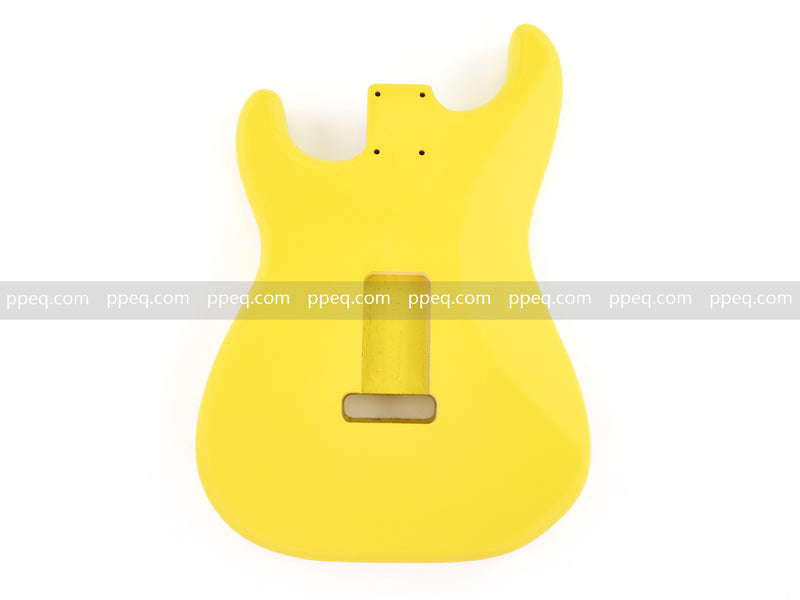 Lightweight Paulownia ST-Style Guitar Body with Matte Cream Yellow Finish (STB-104)
