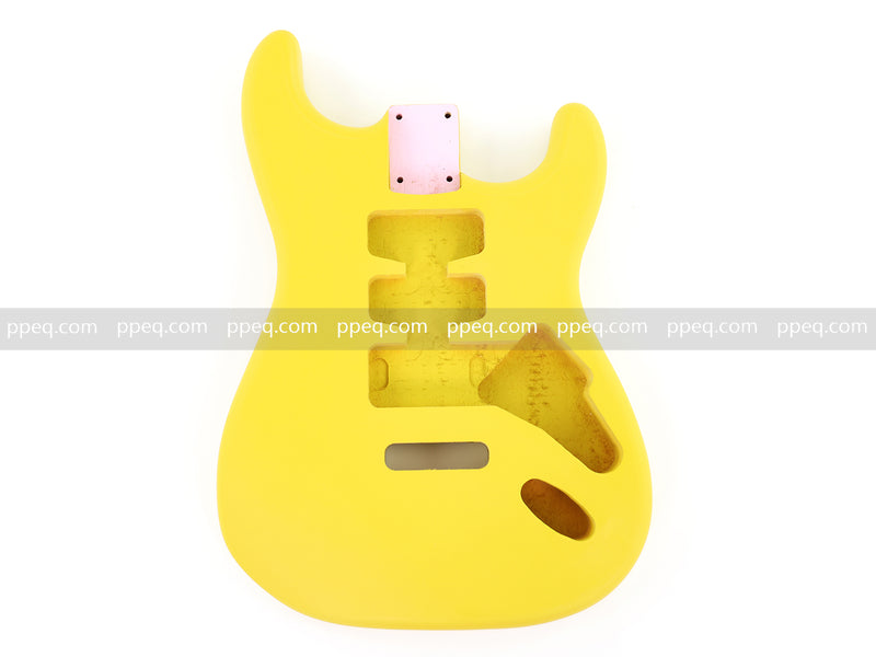 Lightweight Paulownia ST-Style Guitar Body with Matte Cream Yellow Finish (STB-104)