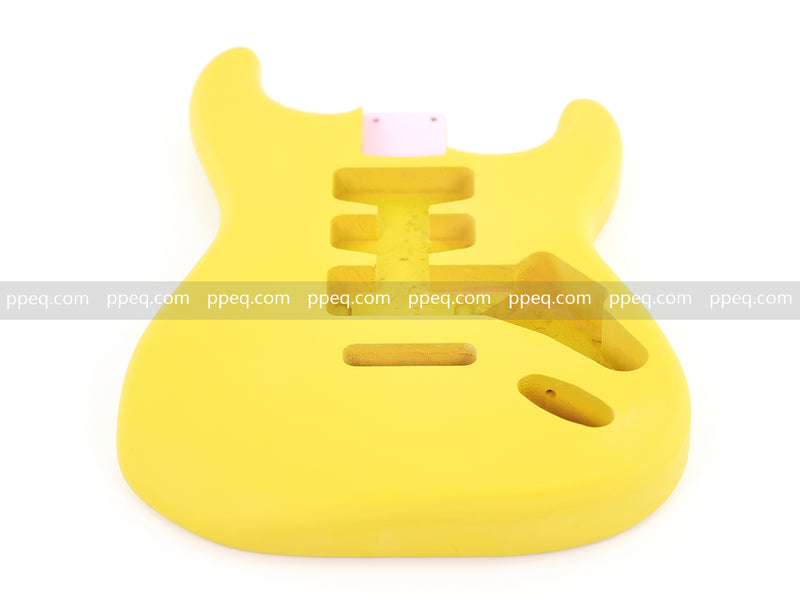 Lightweight Paulownia ST-Style Guitar Body with Matte Cream Yellow Finish (STB-104)