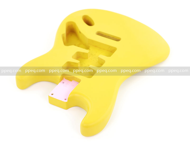 Lightweight Paulownia ST-Style Guitar Body with Matte Cream Yellow Finish (STB-104)