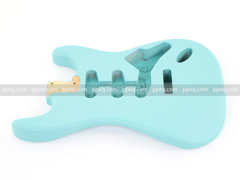 Lightweight Paulownia ST-Style Guitar Body with Matte Daphne Blue Finish (STB-105)