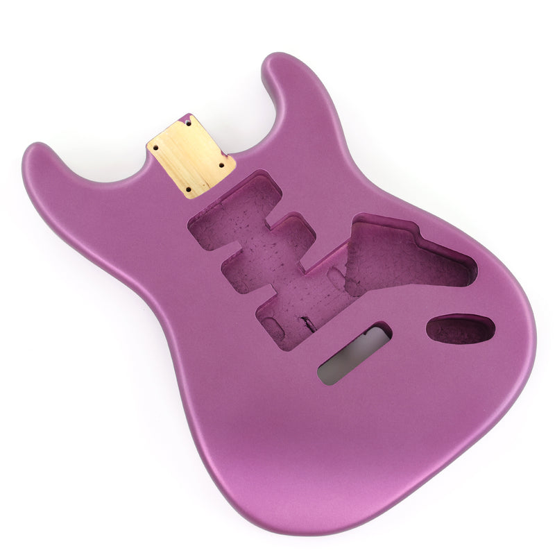 Lightweight Paulownia ST-Style Guitar Body with Satin Burgundy Mist Finish (STB-107)