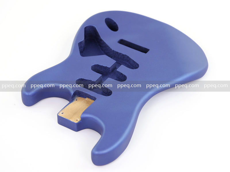 Lightweight Paulownia ST-Style Guitar Body with Satin Metallic Blue Finish (STB-106)