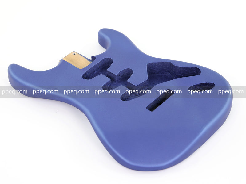 Lightweight Paulownia ST-Style Guitar Body with Satin Metallic Blue Finish (STB-106)