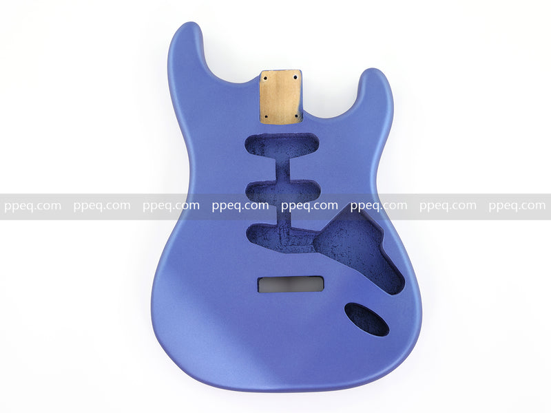 Lightweight Paulownia ST-Style Guitar Body with Satin Metallic Blue Finish (STB-106)