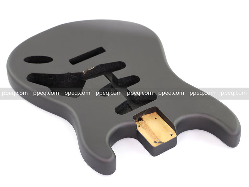 Lightweight Paulownia ST-Style Guitar Kit Body with Matte Charcoal Gray Finish (STB-101)