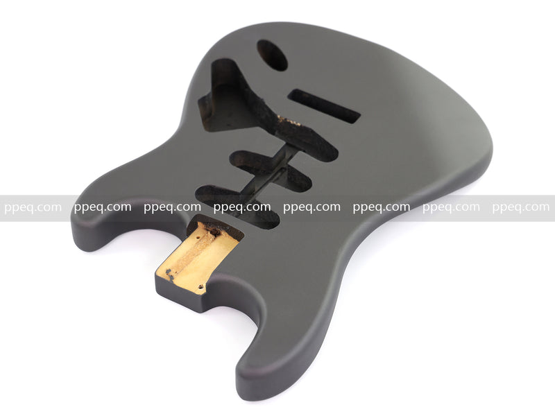 Lightweight Paulownia ST-Style Guitar Kit Body with Matte Charcoal Gray Finish (STB-101)