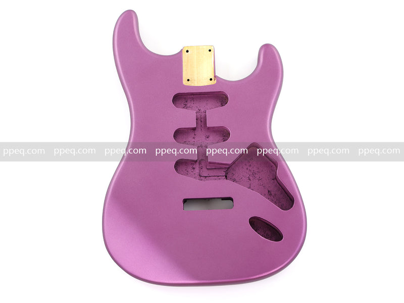 Lightweight Paulownia ST-Style Guitar Kit Body with Matte Purple Finish (STB-102)