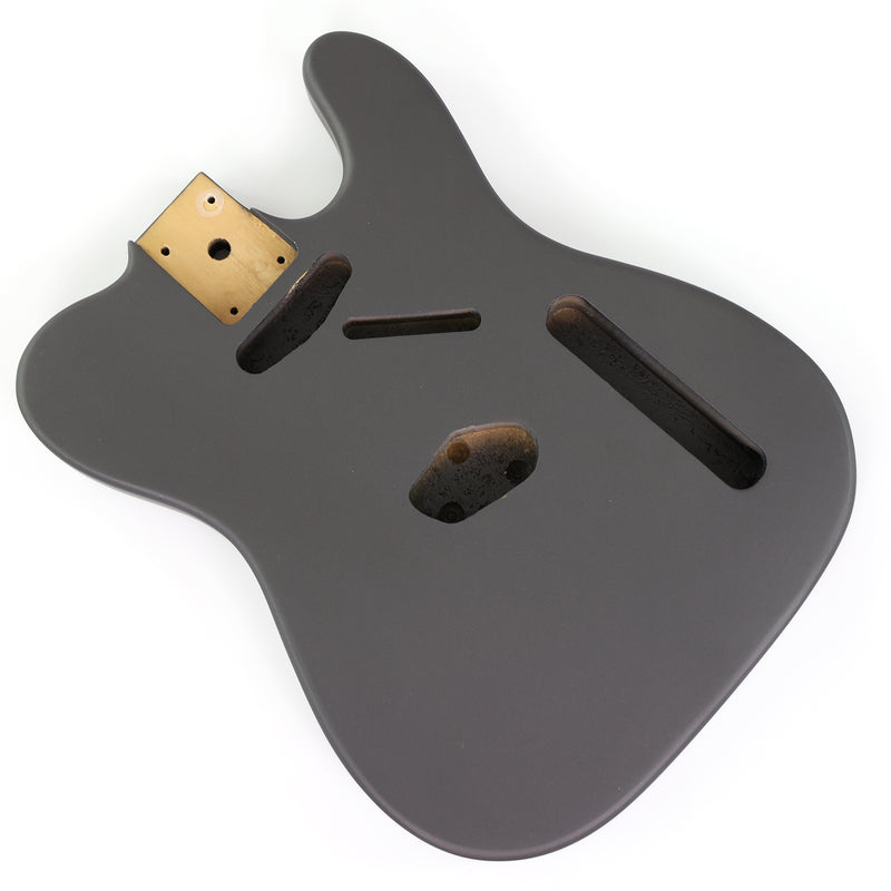 Lightweight Paulownia TL-Style Guitar Body with Matte Charcoal Gray Finish (TLB-105)