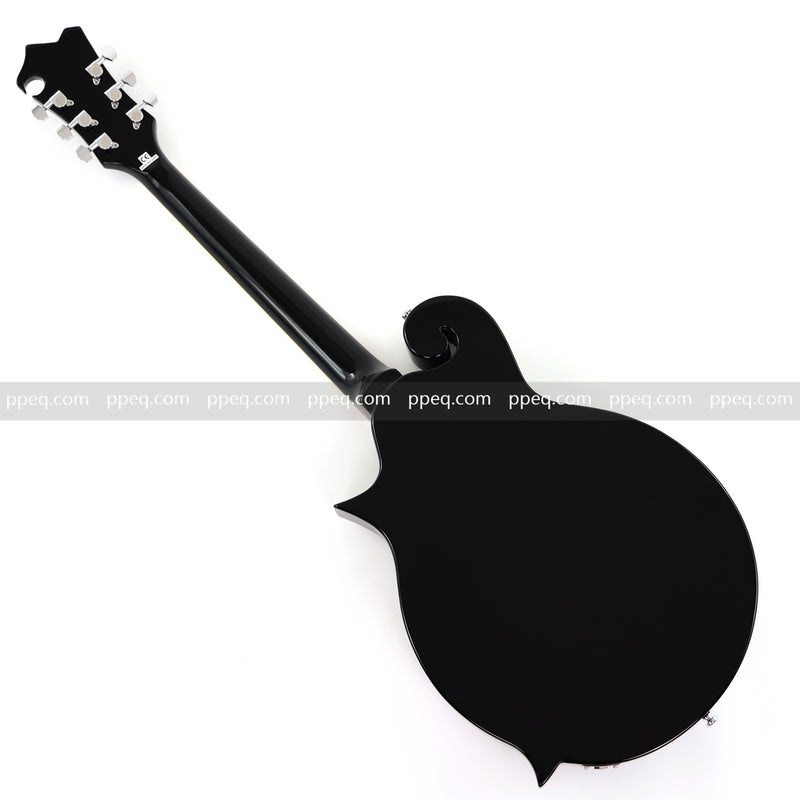 Mandolin Style Semi-Hollow Body Electric Guitar with Gloss Black Finish (HY-2533)