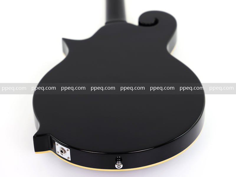 Mandolin Style Semi-Hollow Body Electric Guitar with Gloss Black Finish (HY-2533)