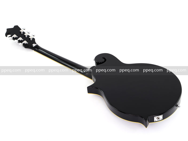 Mandolin Style Semi-Hollow Body Electric Guitar with Gloss Black Finish (HY-2533)