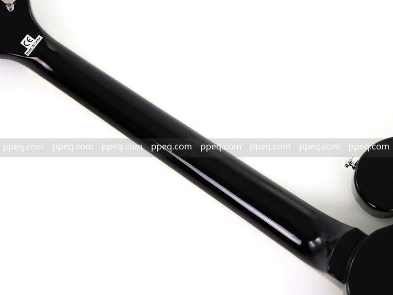 Mandolin Style Semi-Hollow Body Electric Guitar with Gloss Black Finish (HY-2533)