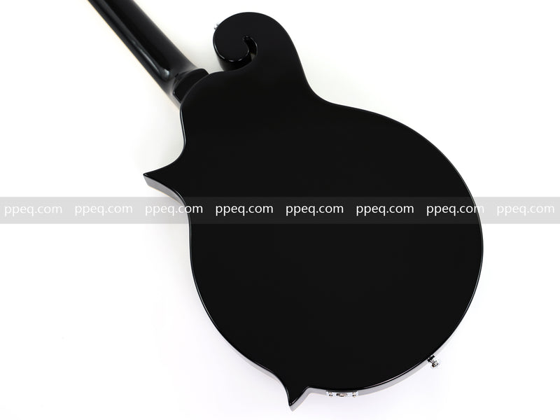 Mandolin Style Semi-Hollow Body Electric Guitar with Gloss Black Finish (HY-2533)