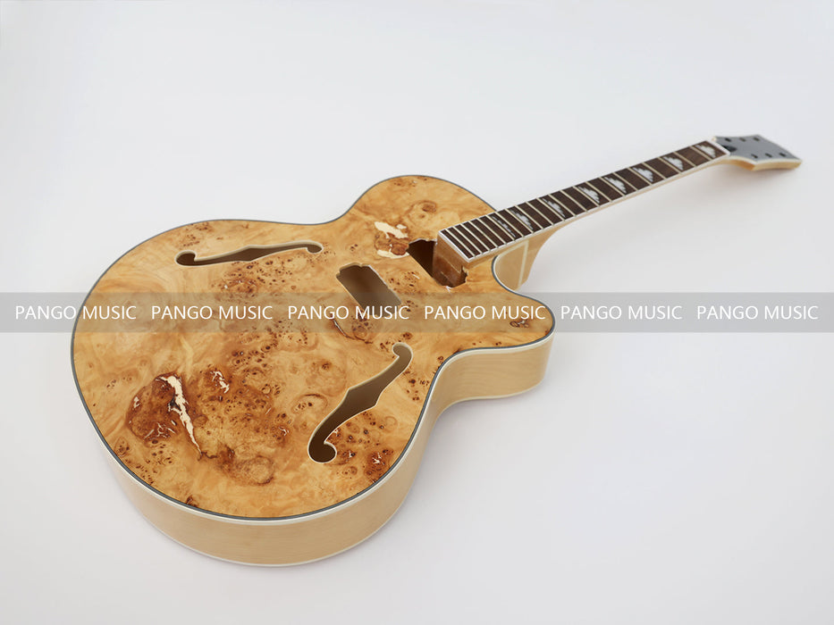 PANGO Hollow Body Electric Guitar with Burl Maple Top (ZQN-0180S)