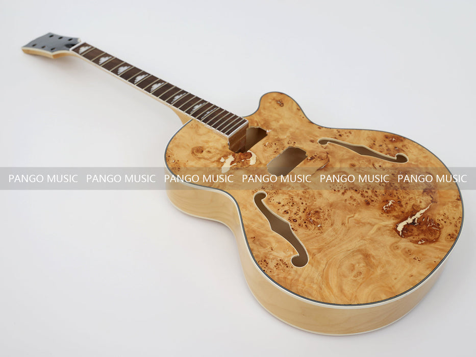 PANGO Hollow Body Electric Guitar with Burl Maple Top (ZQN-0180S)