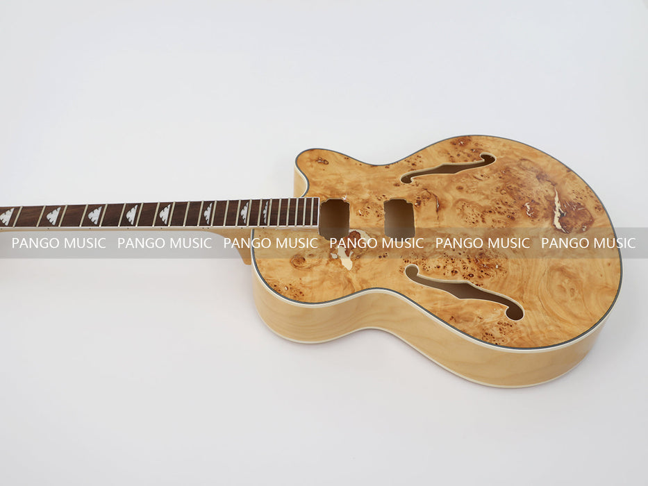 PANGO Hollow Body Electric Guitar with Burl Maple Top (ZQN-0180S)