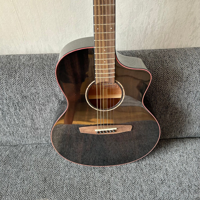 39 Inch Solid Mahogany Top Acoustic Guitar (M-F10S-39-TBK)