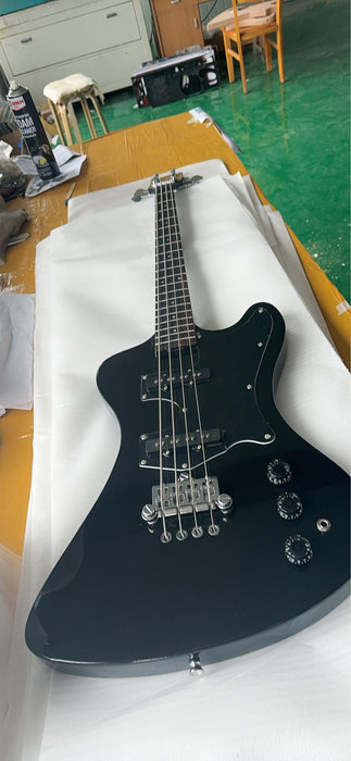 4 Strings All Black Electric Bass Guitar (ZQN-725)