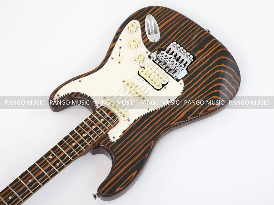 PANGO MUSIC All Zebrawood ST Style Electric Guitar (GKS-130)