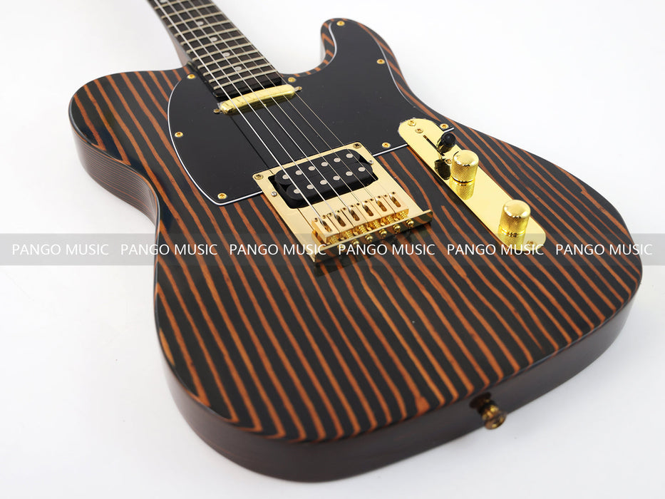 PANGO MUSIC All Zebrawood TL Style Electric Guitar (GKS-131)