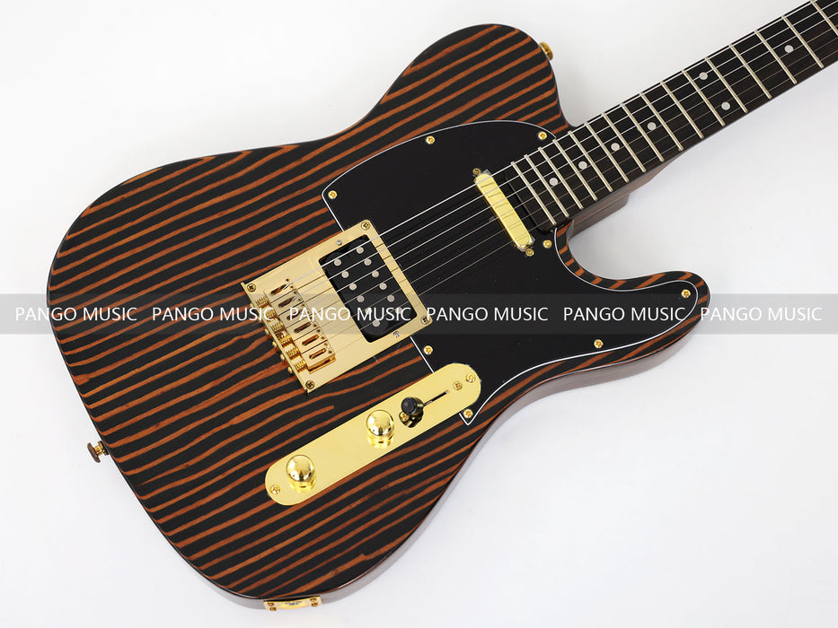 PANGO MUSIC All Zebrawood TL Style Electric Guitar (GKS-131)