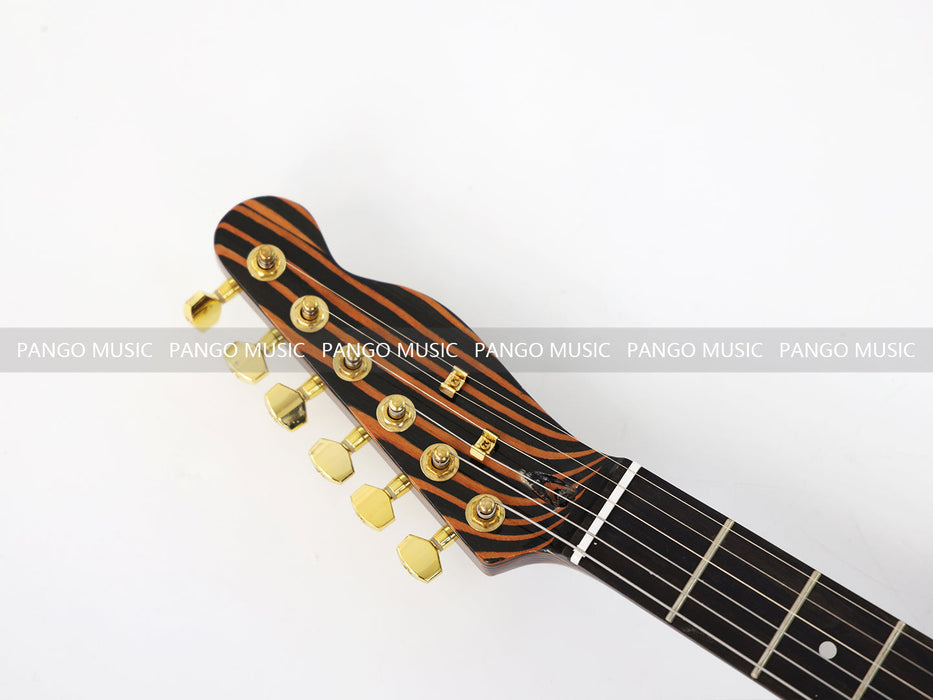 PANGO MUSIC All Zebrawood TL Style Electric Guitar (GKS-131)