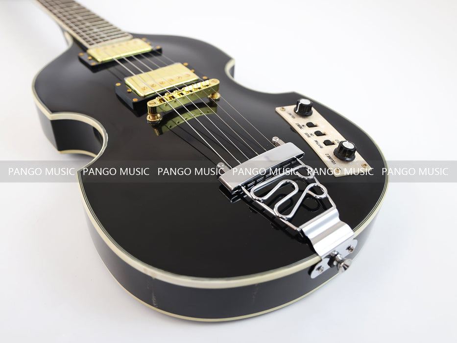 PANGO MUSIC Black Violin Style Electric Guitar (GKS-069)