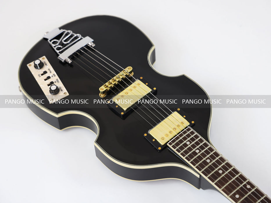 PANGO MUSIC Black Violin Style Electric Guitar (GKS-069)