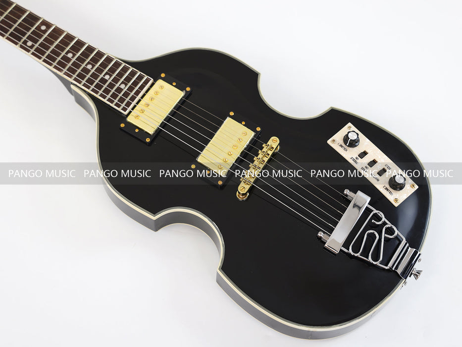 PANGO MUSIC Black Violin Style Electric Guitar (GKS-069)