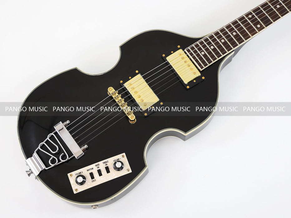 PANGO MUSIC Black Violin Style Electric Guitar (GKS-069)