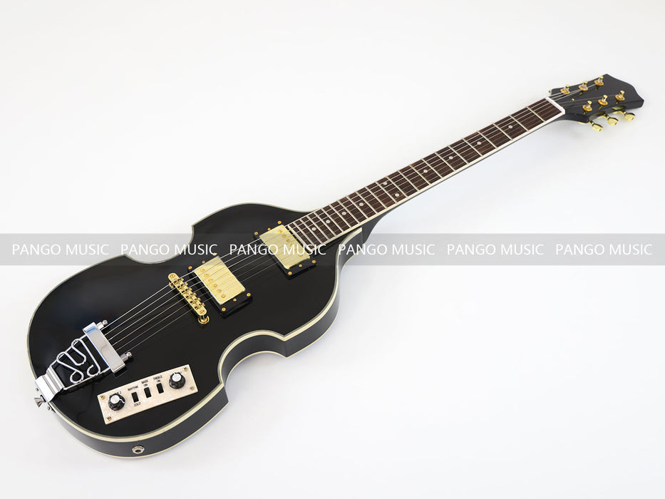 PANGO MUSIC Black Violin Style Electric Guitar (GKS-069)